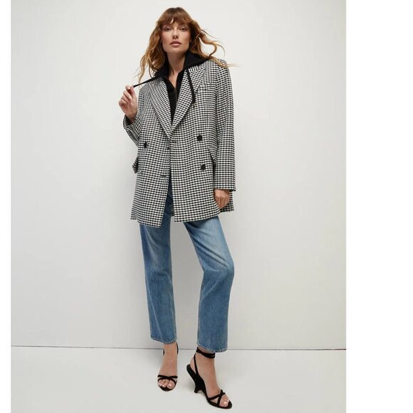 Veronica Beard Hutchinson Jacket Houndstooth Dickey Blazer Size XS - Picture 2 of 9
